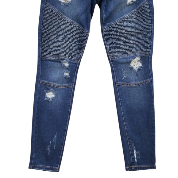 Judy Blue Women's Stretchy Distressed Moto‎ Ankle Skinny Jeans Size 28 - Picture 6 of 13